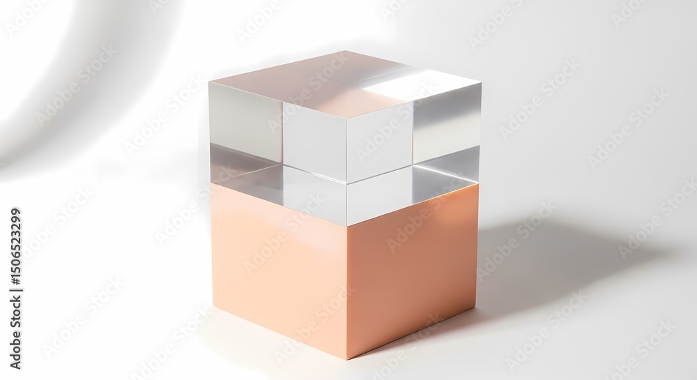 Obraz premium Geometric Cube Sculpture Artwork