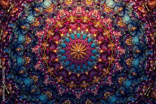 Intricate, continuous pattern flows without interruption for a unified feel , squares, dots