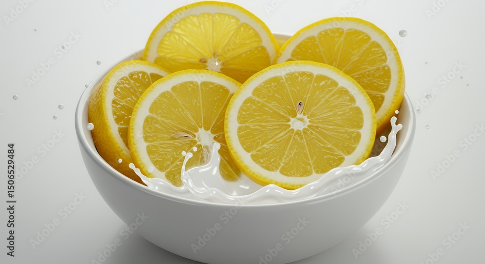 Refreshing Lemon Slices in Milk Refreshing Lemon Slices in Milk