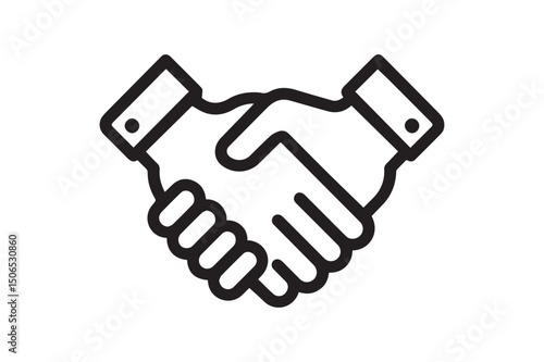 Handshake Icon – Symbol of Partnership, Agreement, and Collaboration