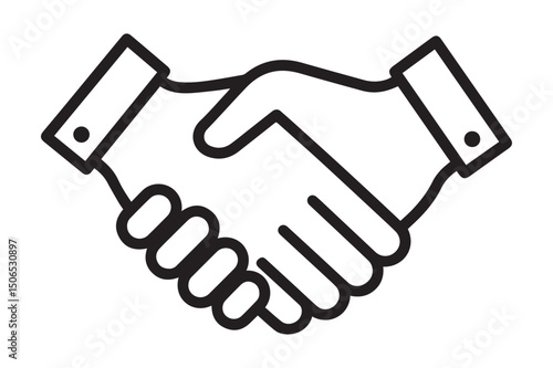 Handshake Icon – Symbol of Partnership, Agreement, and Collaboration