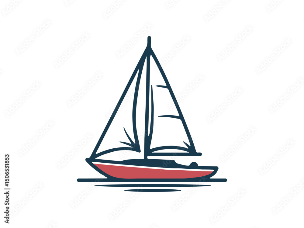 Sailboat Flat Vector Icon Sailboat Flat Vector Icon