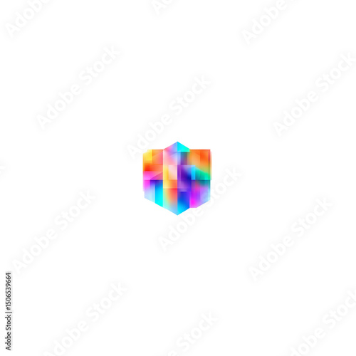 abstract colorful cube