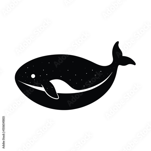 Beluga Whale Pod Vector Silhouette