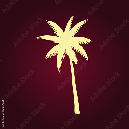 Tree palm trendy artwork ravishing abstract vector illustration colorful applicable design