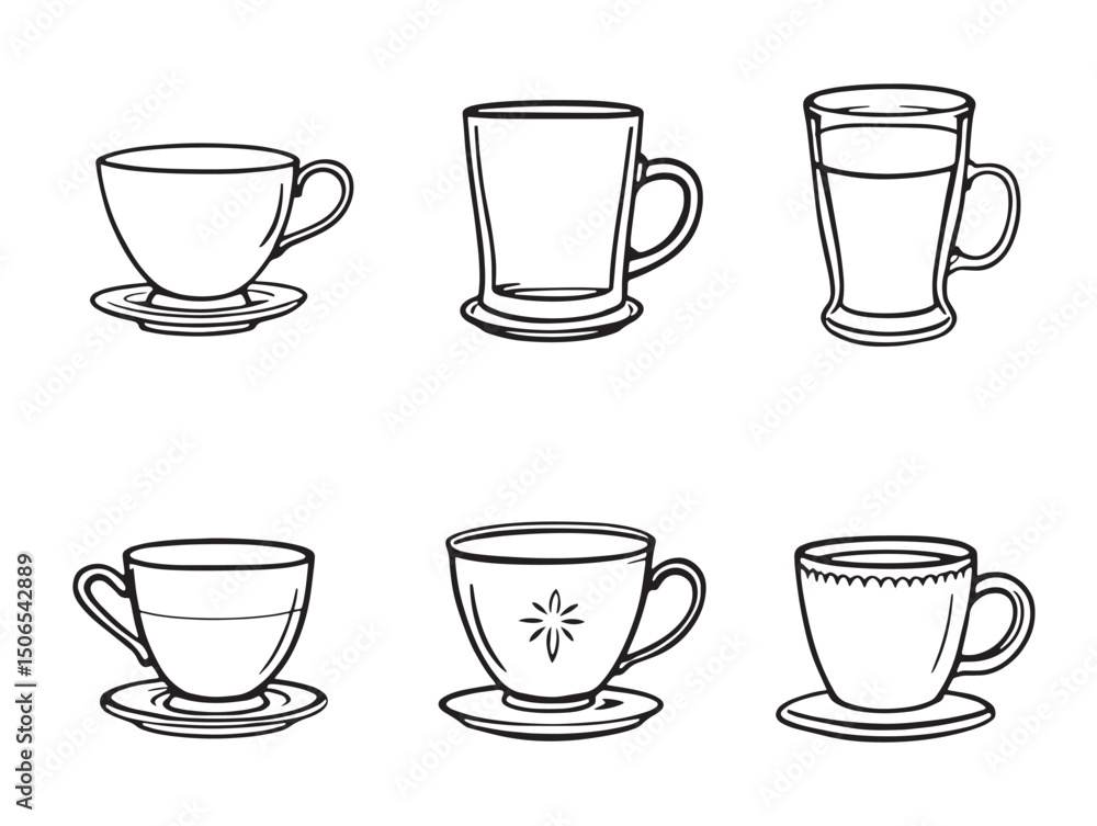 minimalist cup line art for modern illustrations minimalist cup line art for modern illustrations