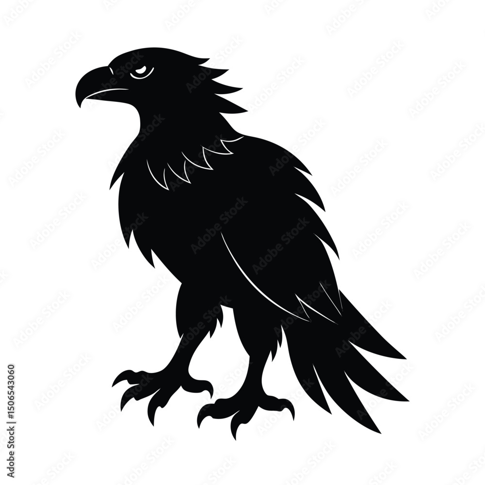 Fototapeta premium Martial Eagle Vector Silhouette