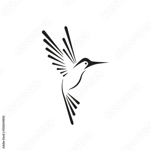 A blue and yellow bird with a long tail is flying in the air. The bird is the main focus of the image, and it is in motion. The blue and yellow colors create a sense of energy and freedom