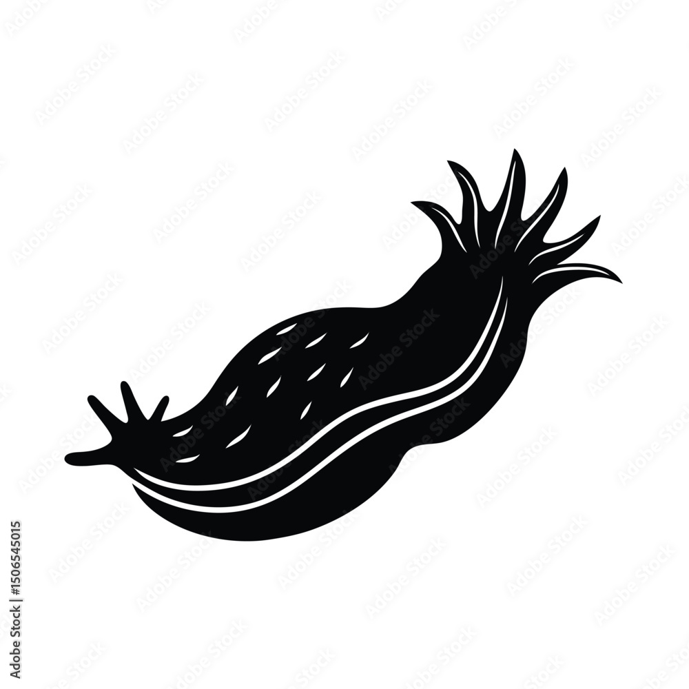 Obraz premium Nudibranch Vector Silhouette