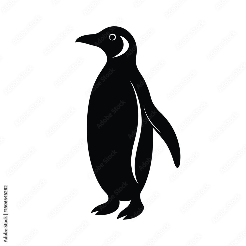 Obraz premium Standing Penguin Vector Silhouette