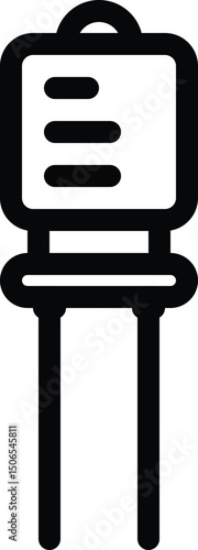 capacitor vector icon