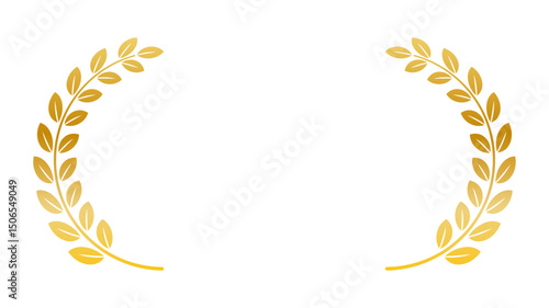 月桂冠　金色　フレーム　シンプル　横長