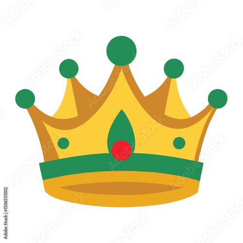 golden crown isolated on white