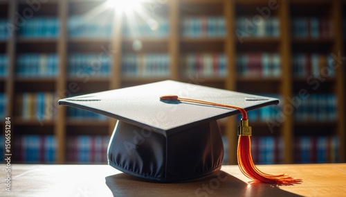 Graduation cap symbolizing academic achievement and the culmination of education