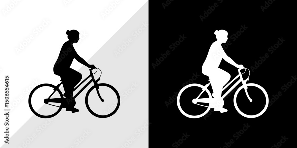 Obraz premium silhouette of people with their daily activities