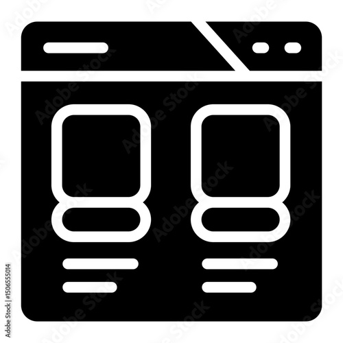 Card layout Solid Icon