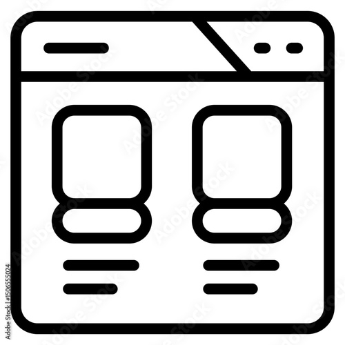 Card layout Line Icon