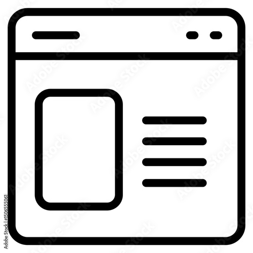 Featured image layout Line Icon