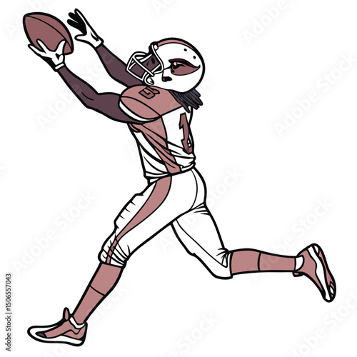 free safety intercepting clay and blush uniform