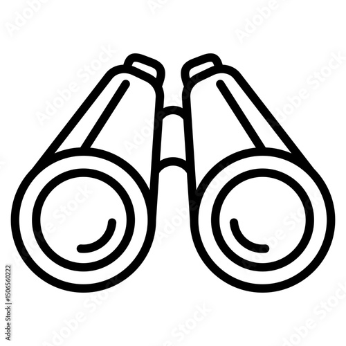 Binocular line icon