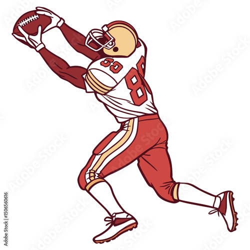 tight end blocking burning red jersey with ground