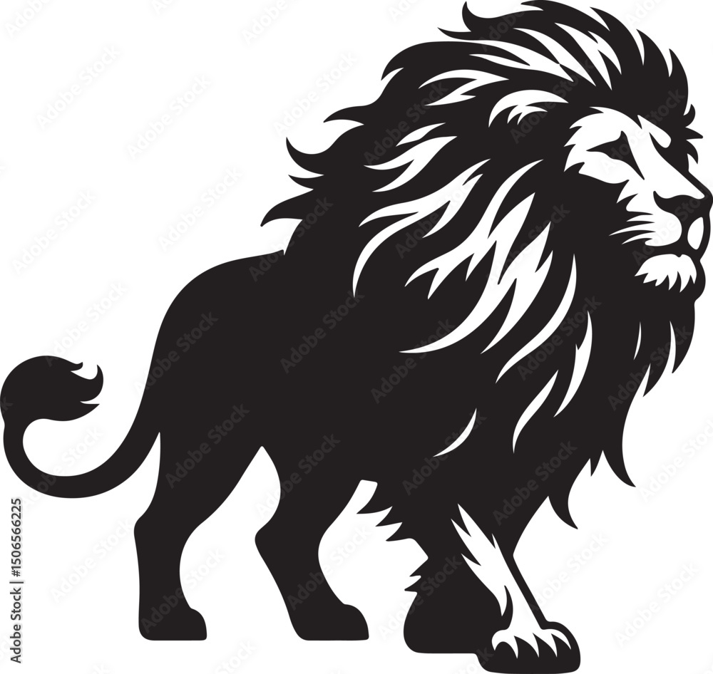 Fototapeta premium Lion Silhouette