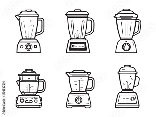 high quality blender line art design for commercial use