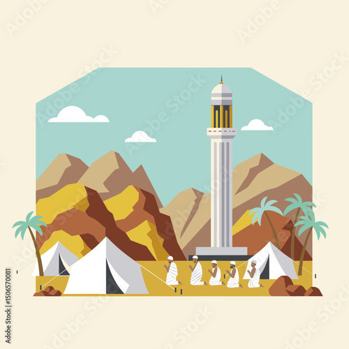 Pilgrims on a Spiritual Journey: Walking through Peaceful Hills