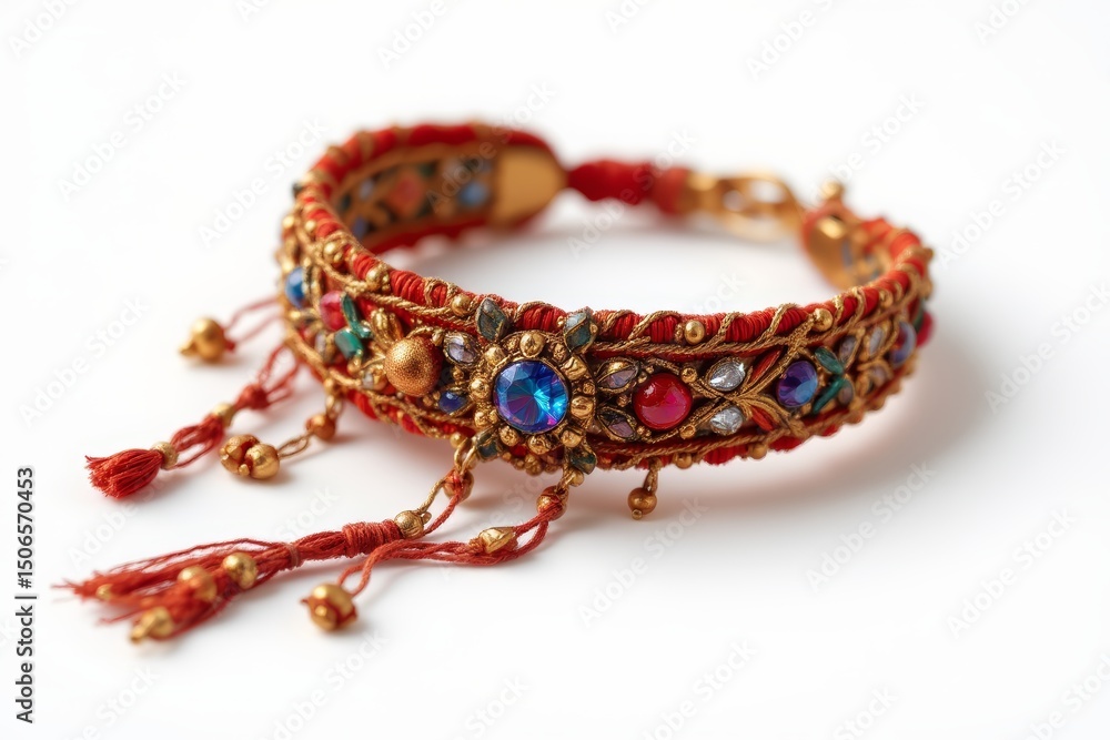 Ornate Ethnic Bracelet with Gemstones Ornate Ethnic Bracelet with Gemstones