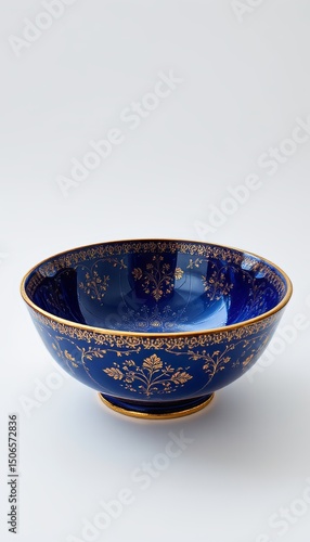 Wallpaper Mural Elegant Blue and Gold Porcelain Bowl Torontodigital.ca