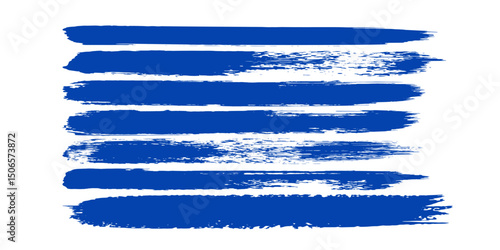 Navy blue brush stroke isolated on background. Paint brush stroke vector for ink paint, grunge design element, dirt banner, watercolor design, dirty texture. Trendy brush stroke. Eps 10