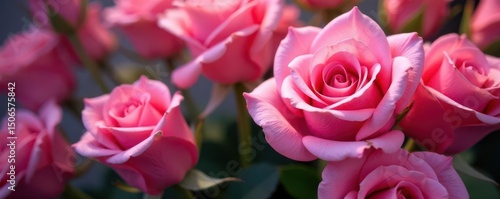 Pink rose nestled in heart-shaped arrangement , pink rose, celebration