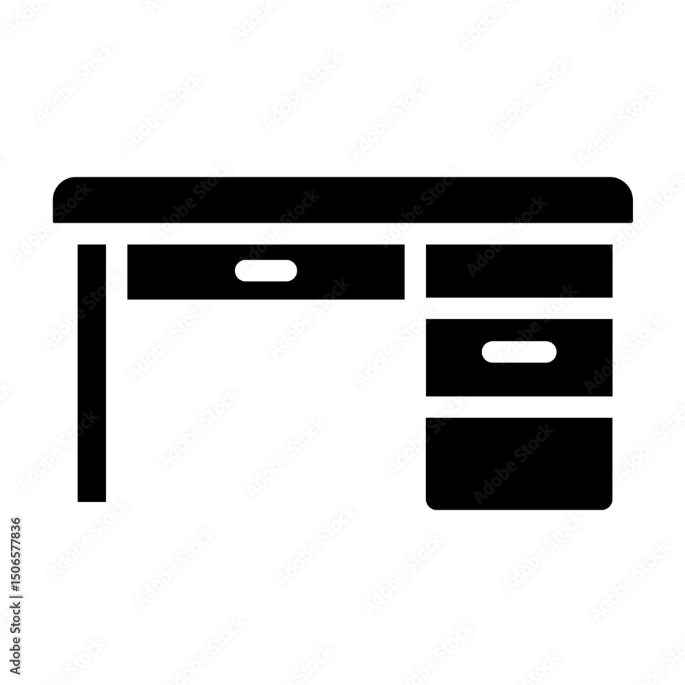 Desk Line Icon Style Desk Line Icon Style