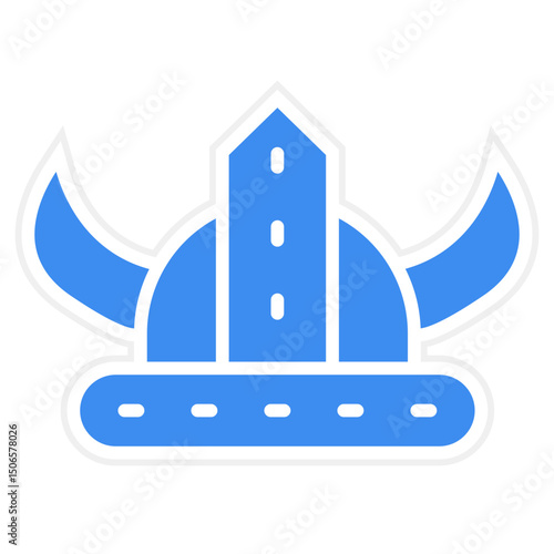 Viking Helmet Icon Style