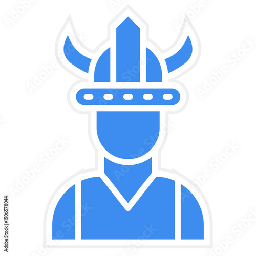 Viking Man Icon Style