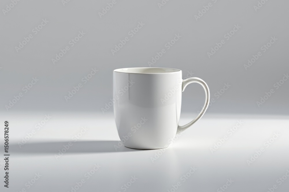 Fototapeta premium White Ceramic Mug on White Surface