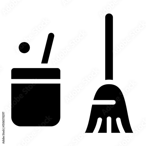 Cleaning Line Icon Style