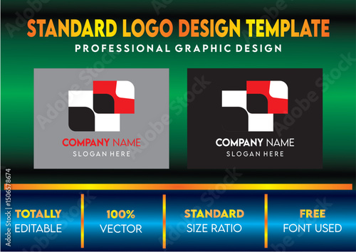 STANDARD LOGO DESIGN TEMPLATE FOR COMPANIES, Vector file, 100 % editable and favorable size option 