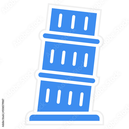 Pisa Tower Icon Style