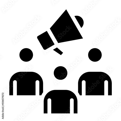 Public Relations Line Icon Style