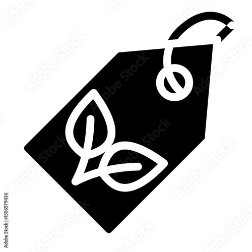 Eco Tag Line Icon Style