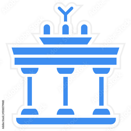Brandenburg Gate Icon Style