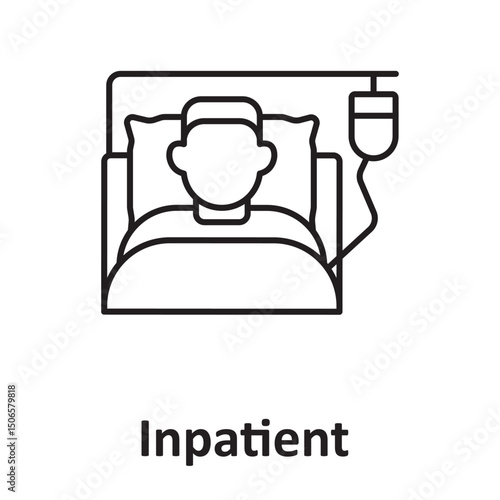 Inpatient :Vector Icon which can easily modify or edit