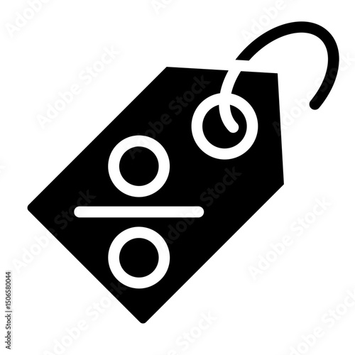 Sale Tag Line Icon Style