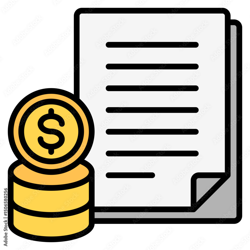 Financial outline color icon Financial outline color icon