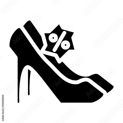 Heel Sale Line Icon Style