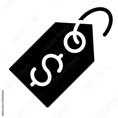 Price Tag Line Icon Style