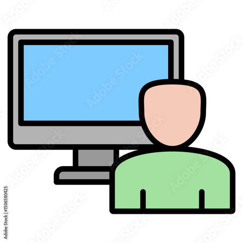 Freelancer outline color icon