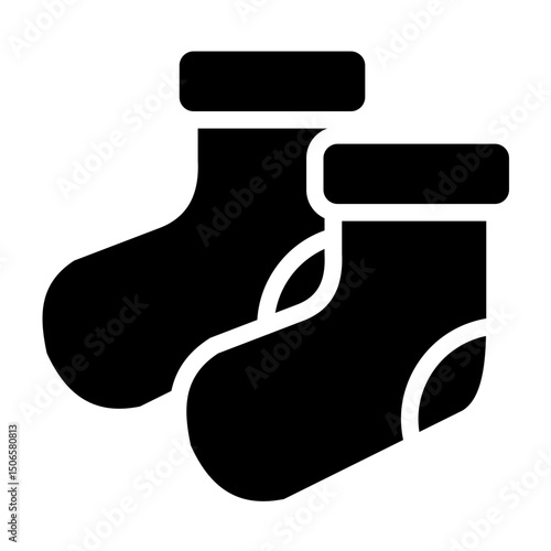 Socks Line Icon Style