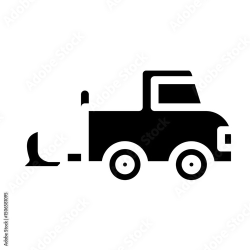 Snowplow Line Icon Style